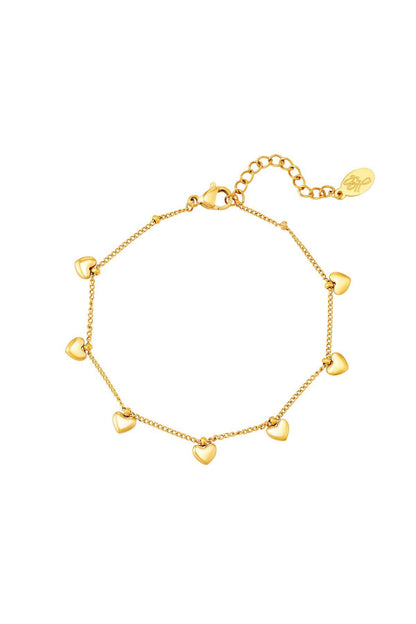 Elegant Stainless Steel Charm Bracelets in Silver & Gold
