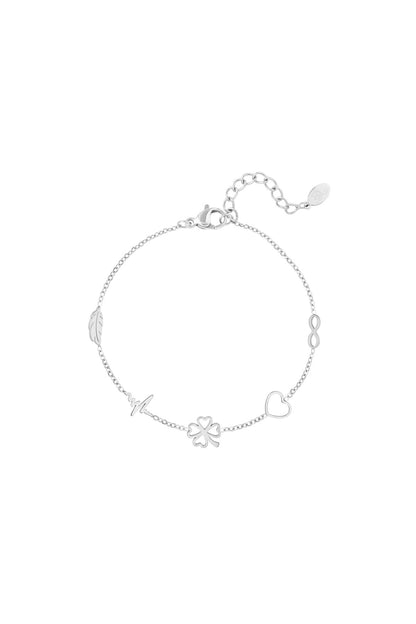 Elegant Stainless Steel Charm Bracelets in Silver & Gold