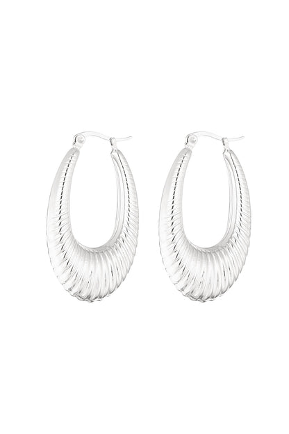 Stylish Statement Hoop Earrings in Silver & Gold