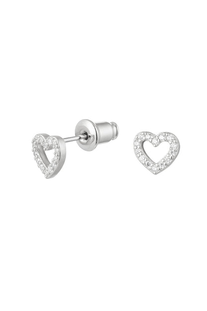 Elegant Rhinestone Stud Earrings in Silver & Gold