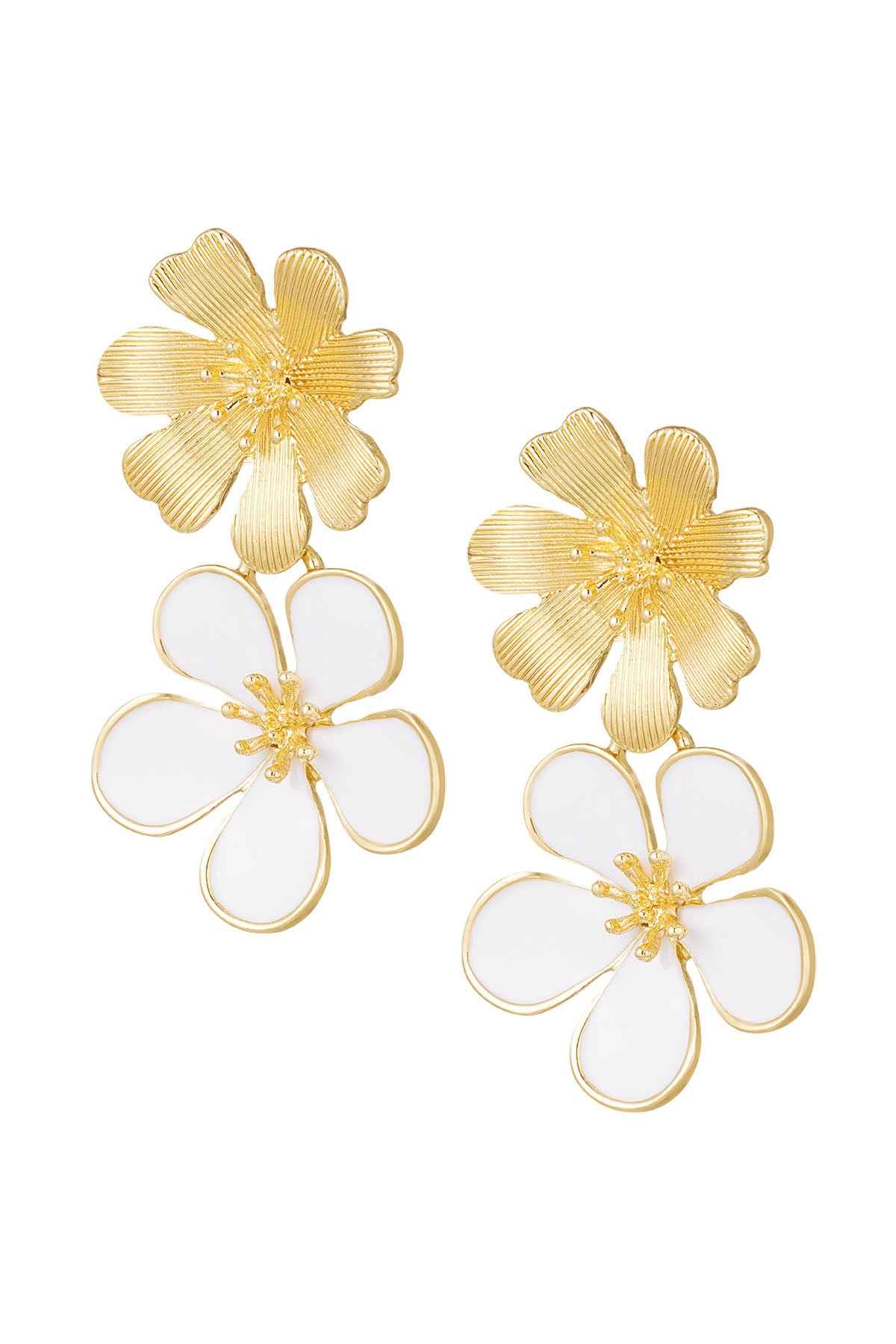 earrings 2 times flower