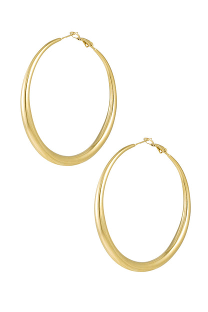 Elegant Stainless Steel Hoop Earrings - Silver & Gold