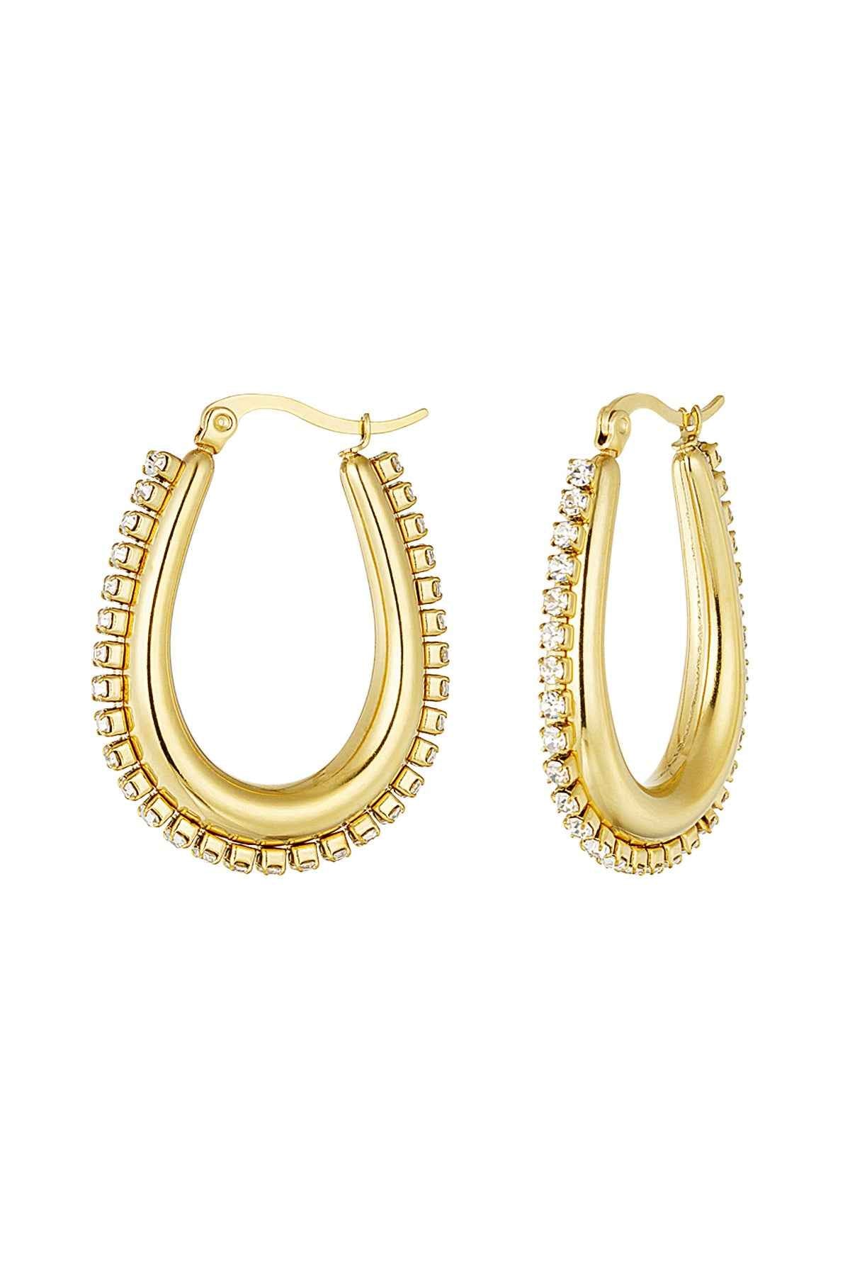 Stylish Statement Hoop Earrings in Silver & Gold