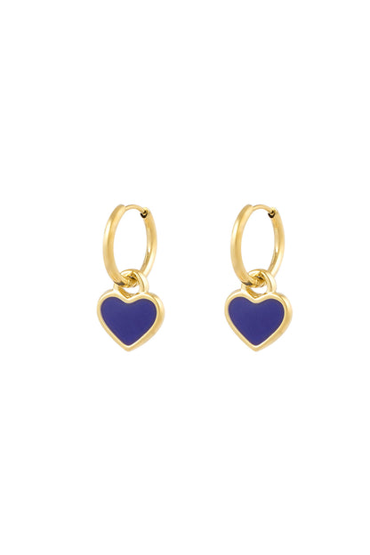 Stylish Blue & Black Statement Drop Earrings