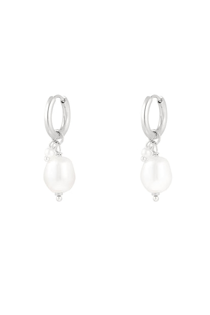 Elegant Drop Earrings in Silver & Gold