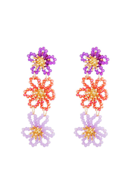 Elegant Multicolour Crystal Dangle Earrings for Women