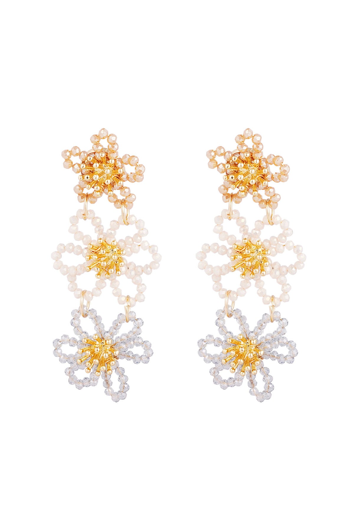 Elegant Multicolour Crystal Dangle Earrings for Women