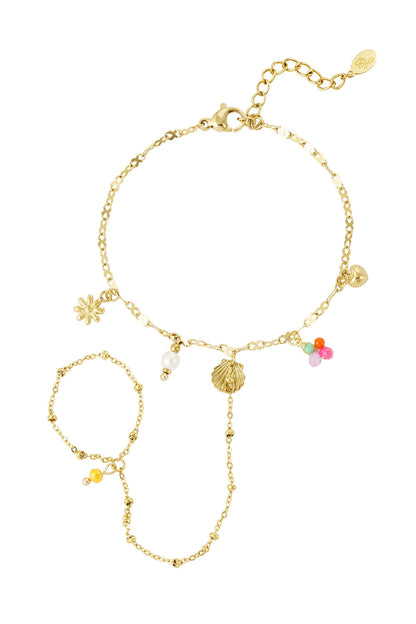 Elegant Gold Color Hand Chain for Women