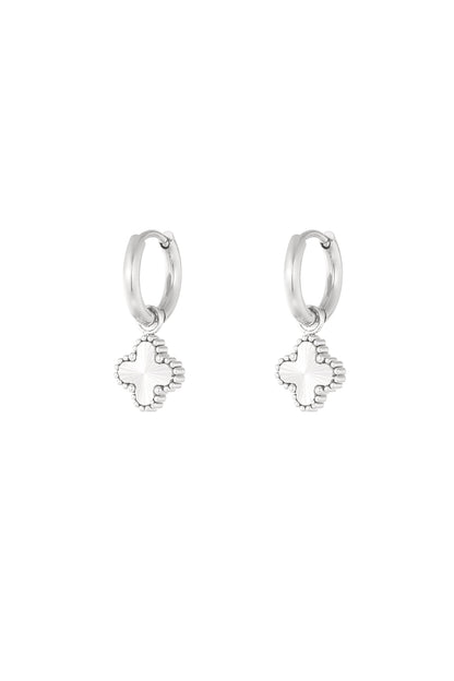 Stylish Stainless Steel Drop Earrings, Silver & Gold