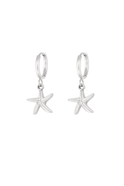 Stylish Drop Earrings in Silver & Gold