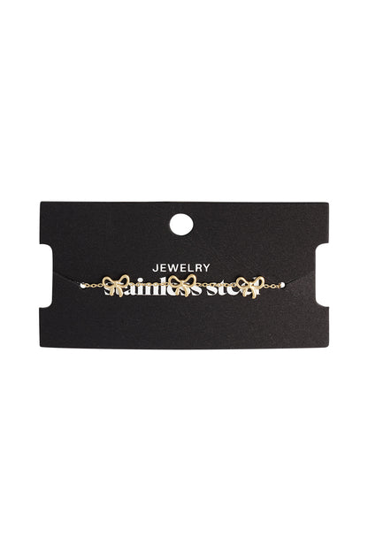 Elegant Stainless Steel Charm Bracelet - Silver & Gold