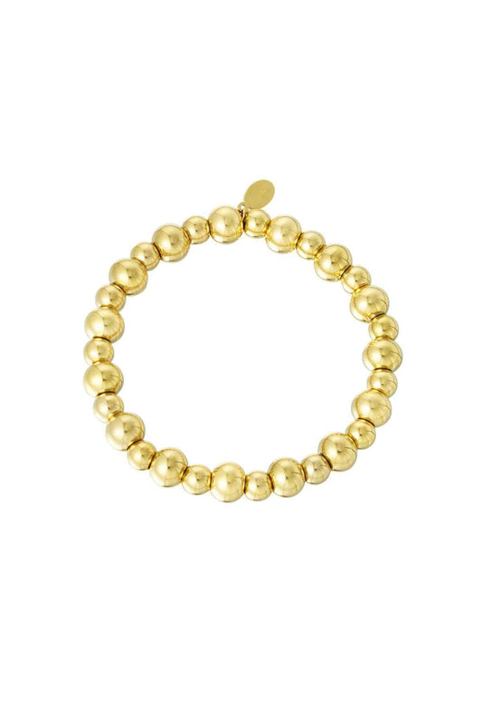 Elegant Gold-Toned Beaded Bracelet for Women