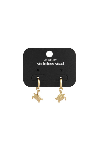 Elegant Stainless Steel Drop Earrings in Silver and Gold