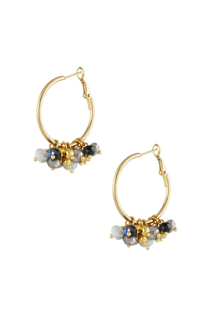 Stylish Multicolor Stainless Steel Hoop Earrings