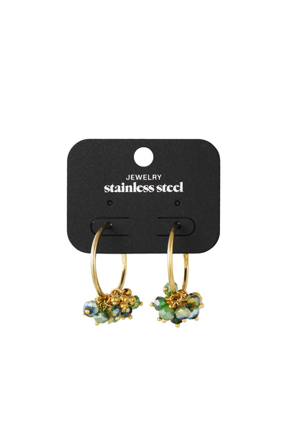 Stylish Multicolor Stainless Steel Hoop Earrings