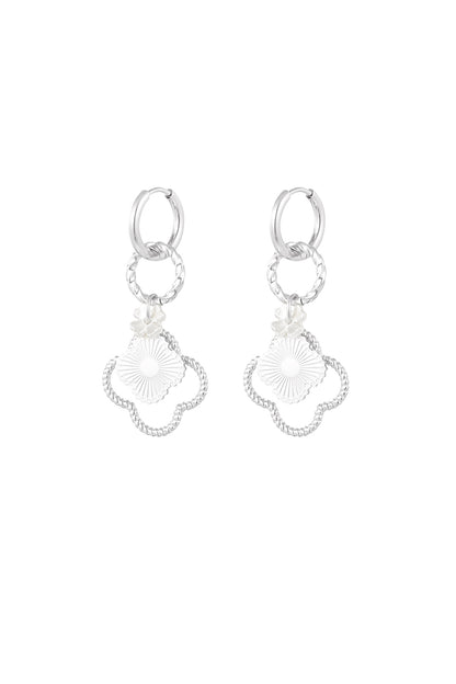Elegant Drop Earrings in Silver & Gold