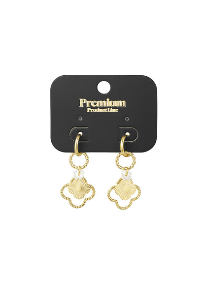 Elegant Drop Earrings in Silver & Gold