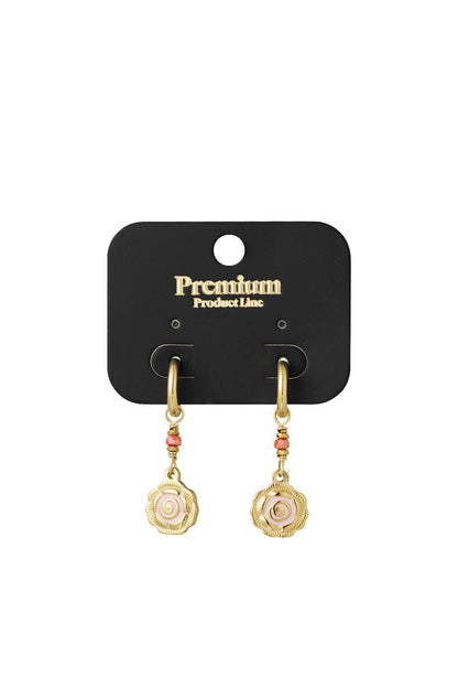 Elegant Pink & Red Drop Earrings for Statement Style