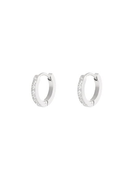Elegant Rhinestone Hoop Earrings for Timeless Glamour