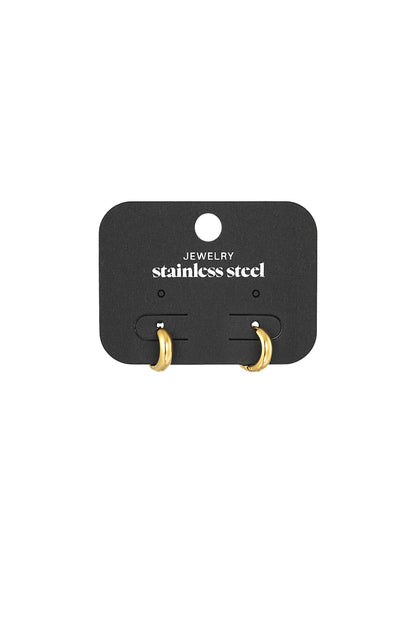 Stylish Stainless Steel Hoop Earrings in Silver & Gold