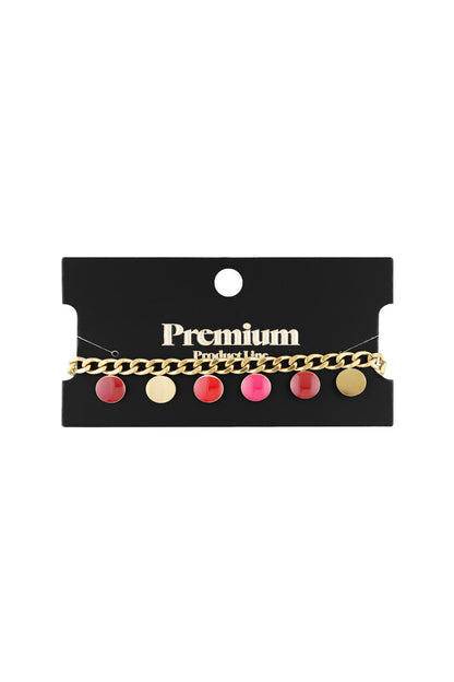 Elegant Gold Color Statement Charm Bracelet