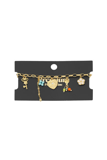Elegant Gold Color Charm Bracelet - Timeless Style