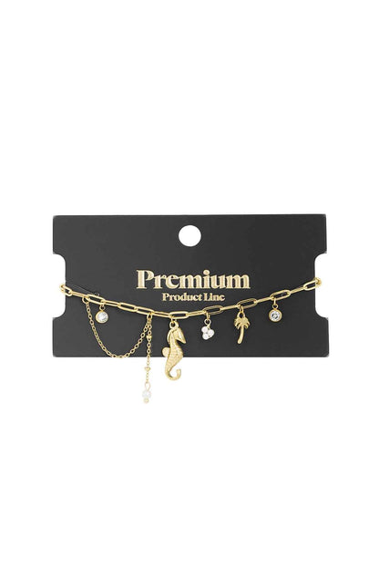 Elegant 304S Steel Charm Bracelets in Silver & Gold