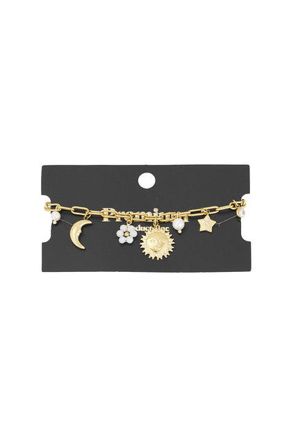 Elegant Charm Bracelets in Silver & Gold