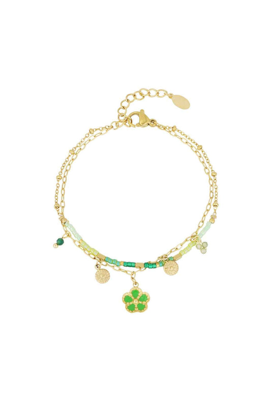 Charming Green & Fuchsia Bracelet for Elegant Style