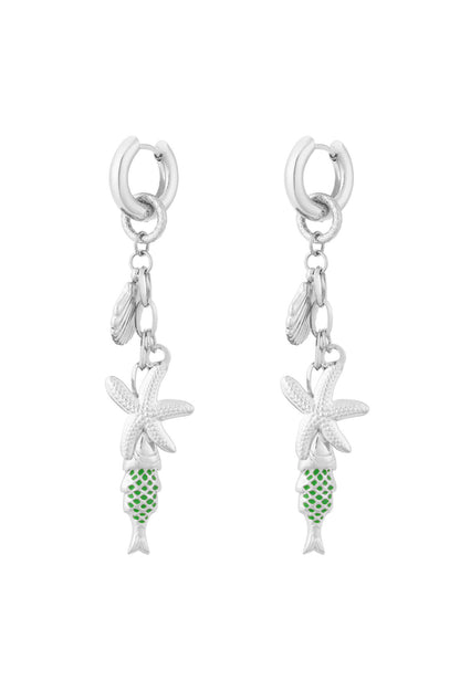 Elegant Statement Drop Earrings in Silver & Gold