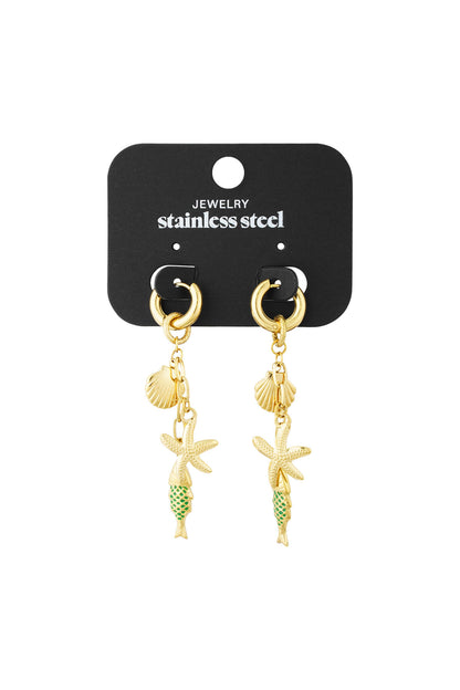 Elegant Statement Drop Earrings in Silver & Gold