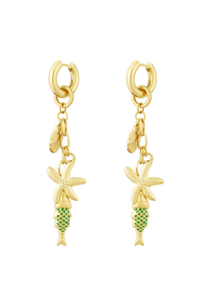 Elegant Statement Drop Earrings in Silver & Gold