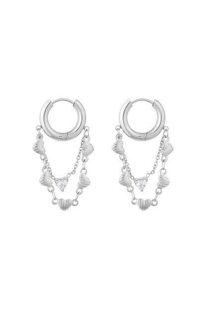 Elegant Drop Earrings in Silver & Gold