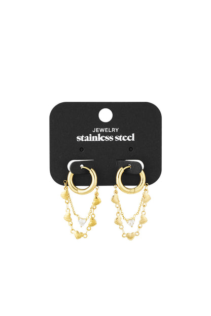 Elegant Drop Earrings in Silver & Gold