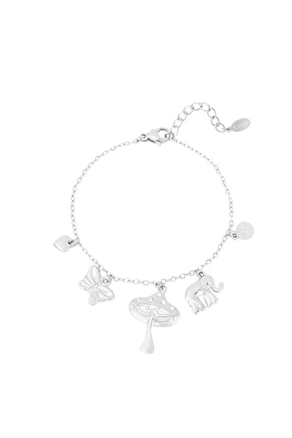 Elegant Stainless Steel Charm Bracelets in Silver & Gold