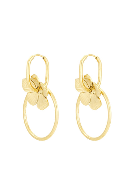 Elegant Statement Drop Earrings in Silver and Gold