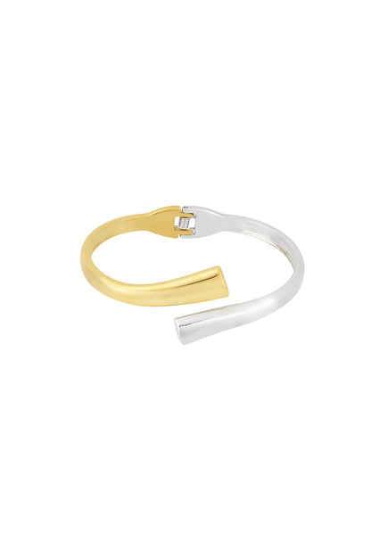 Elegant Cuff Bracelets in Silver, Gold, and Two-Tone