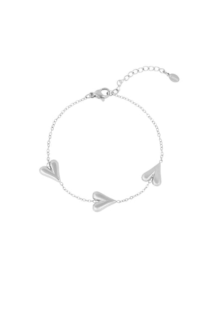 Elegant Stainless Steel Charm Bracelets, Silver & Gold