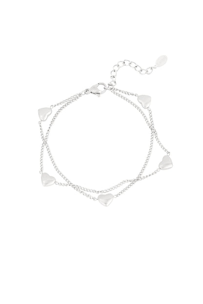 Elegant Stainless Steel Charm Bracelets - Silver & Gold