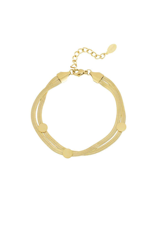 Elegant Stainless Steel Charm Bracelets in Silver & Gold