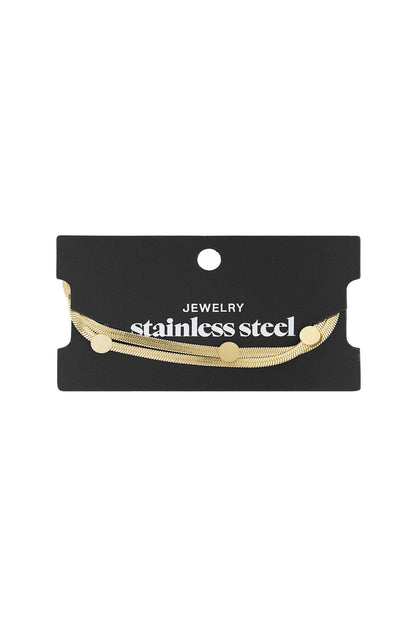 Elegant Stainless Steel Charm Bracelets in Silver & Gold