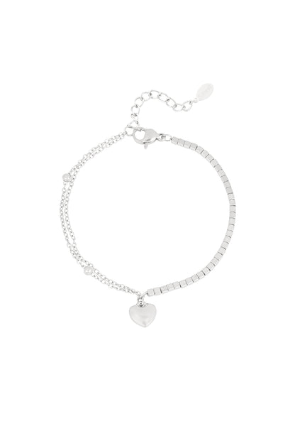 Elegant Stainless Steel Charm Bracelets in Silver & Gold