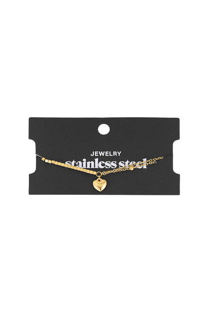 Elegant Stainless Steel Charm Bracelets in Silver & Gold