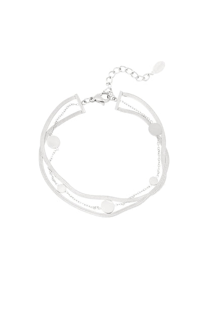 Stylish Stainless Steel Charm Bracelets - Silver & Gold