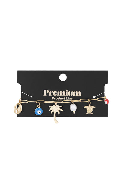 Elegant Gold Statement Charm Bracelet for Women