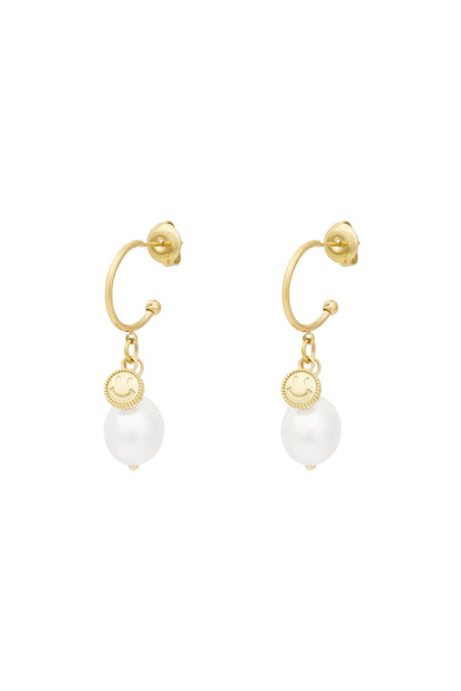 Elegant Smiling Face Drop Earrings for Daily Wear