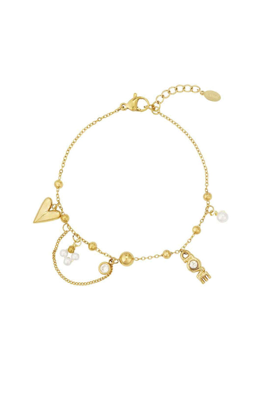 Elegant Charm Bracelets in Silver & Gold