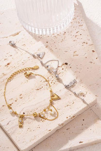 Elegant Charm Bracelets in Silver & Gold