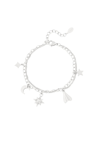 Elegant Charm Bracelets in Silver & Gold