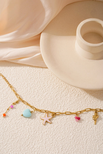 Elegant Gold Color Statement Charm Bracelet